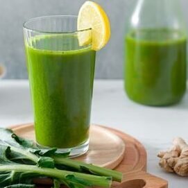Suco Verde Abacaxi, Couve e Gengibre